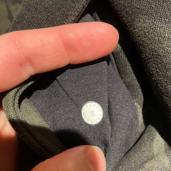 Lululemon Scuba Hoodie *Light Cotton Fleece Incognito Camo Multi Gator Green Sz8 - Picture 6 of 9